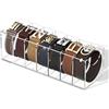 FEMELI Organizer per cintura, espositore in acrilico con 4 griglie per orologi, gioielli, trucchi, bracciali, anelli, giocattoli accessori (7)