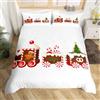 Loussiesd Set di biancheria da letto per bambini con motivo natalizio, con 1 federa, 2 pezzi, per bambini e bambine, con scritta Merry Christmas