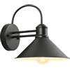 Moddeny Lampade da Parete Esterne Retro, Applique da Esterno in Ferro a Collo d'Oca, Lampada da Parete Impermeabile in Stile Fattoria per Portico, Lampada da Esterno Nera E27 per Garage Patio Porta