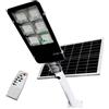 MAKA change your life quality MAKA Lampione con Pannello Solare Monocristallino Led Esterno con Palo Telecomando Leds Impermeabile Ip66 Faro Luce Fredda 6500K 12 Ore Autonomia Sensore Crepuscolare Stradale Giardino (400W)