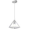 vetrine inrete Vetrineinrete® Lampadario da soffitto pendente a sospensione a forma di triangolo 3d stile geometrico portalampada e27 (Bianco)
