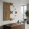 FLEXISTYLE Orologio da parete 3D, fai da te, in legno di quercia, grande, 100 cm, orologio da parete 3D, design moderno, EKO, decorazione per ufficio, soggiorno, camera da letto (XXL 100 cm, lancette nere)