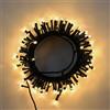 Partenopea serie stringa luminosa di luci 500 LED per albero di Natale da Esterno natalizie ed Interno controller con 8 giochi di luce e Memoria cavo verde (luce calda, 25mt)