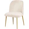 SDNAM Velluto Coprisedie con Schienale 1/2/4/6 Pezzi Copripoltrona Elasticizzato Ufficio Coprisedia con Braccioli Fodera per Sedia Poltroncina Sala Pranzo Bianco Velluto Cucina Copertura Sedie ( Color : 51#