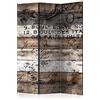murando - Paravento da Interno Scritte 135x172 cm 3 Pannelli - Stampa Unilaterale su Tela in TNT - Separe per Ufficio Ambienti Paraventi Decorazioni Moderno Soggiorno - Vintage f-C-0152-z-b