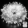 YUANYUYING Luci natalizie a catena, 10M 80LED luci fatate per interni ed esterni, luci a batteria (white)