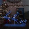 Tidyard Decorazione Slitta Renne in Acrilico 260x21x87 cm Blu