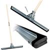 Crisalide® Tergipavimento Spingiacqua Professionale con Manico in Legno da 150 cm, Gomma Doppia, Asola in Metallo, 35/45/55/75 cm (EXTRA SMALL 35cm)