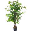 IlGruppone Pianta Finta Da Interno Artificiale Grandi Varie Altezze 100/150/180 Cm Artificiali Vari Modelli Modellabili Decorazioni Casa Ufficio - Albero di Fico - Altezza 150cm