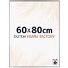 Dutch Frame Factory - Cornice 60x80 cm - Argento Lucente - Cornice per foto in Plastica con vetro plastico Antiriflesso - Cornice portafoto 60x80 cm - Easy