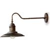 Moddeny Applique da Parete in Ferro per Esterni Lampada da fienile a Collo di Cigno Impermeabile antiruggine Vintage Lampada da Parete per Esterni da Parete da 11,81 Pollici