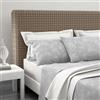 INTRECCI Copri Testata Letto Singolo, Copritestiera Letto, Copertura Testiera, Elasticizzata, Morbida, Copri Spalliera, Effetto Rilievo, Facile da Installare e Pulire. Modello: Jordie, Beige