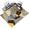 Laegnfho Tappeto Salvapavimento Antiscivolo Tappeto Sedia Ufficio Gaming, Protettore del Pavimento Tappetino per Sedia da Ufficio con Ruote per Parquet Pavimenti Duri 90 x 120 cm