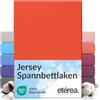 etérea Himmlische Qualität etérea Jersey lenzuolo con angoli 140x200-160x200 cm Terra Epaisseur 15-25 cm - 100% Cotone - Oekotex materasso Letto copripiumino - lenzuola 140x200cm - 160x200cm Arancia