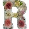 Generic Luce notturna in resina floreale, luce notturna in resina floreale, lampada creativa con 26 lettere, simulato, luce notturna con personalizzato, lettera in resina con luce a LED,