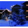 Generico RENNA DI NATALE LUMINOSA DECORI DIAMOND E MOVIMENTO OSCILLANTE DELLA TESTA ALTEZZA90CM. 100LEDS (80LED FISSI+20LED FLASH) Bianco Ghiaccio ALTA LUMINOSITA' - IDEA REGALO