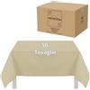 Generico 50 Tovaglie avorio monouso TNT 100x100 cm resistenti tipo stoffa alta grammatura 48gr tovagliati festa ristorante pizzeria agriturismo copritavolo coprimacchia usa e getta impermeabili