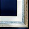 Artecentro cornice per quadri tele - shabby chic bianco-colore in legno varie misure offerta (bianco/blu, 60x80 + passepartout)