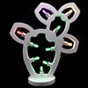Generic Luminaria Salentina d'Arredo Fico d'India Bianco, Lampadine Decorative Led Colorate da Parete, Luci Insegna Esterno Interno Lampada, Decorazioni Arredo Interno Esterno, 100% Made in Italy