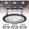 Viugreum 4 PACK 50W Proiettore Faretto LED Lampadario UFO Lampada Interni Industriale LED Luce Bianca 6000K, Impermeabile IP65 Fari Potente Risparmio Energetico Faretto per Soggiorno Officine e Case