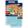 Leifheit CLEAN TWIST M ERGO super soft set da due pezzi Panno pavimenti delicati, panno lavapavimenti in fibre speciali, Panno ideale per laminati e parquet pulizia