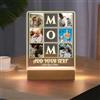 SosnSusn Regalo Personalizzato Festa della Mamma - Regalo per Mamma - Lampada Personalizzata con Foto e Testo - Cornice in Acrilico con Base LED Opzionale [Classe di efficienza energetica A]