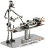 Steelman24 I Omini di Viti Fisioterapista con Piastra di Incisione Personale I Idee Regalo Originale I Soprammobili in Metallo I Modellino