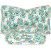 Morbidissimi Set lenzuola Completo letto in Pile Coral art. Chiara, Termico, Morbido, Caldo per letto Matrimoniale AZZURRO