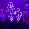 Zhongkaihua Undertale LED Night Light 3D Illusion Anime Figura Lampada Telecomando USB 7 colori Led Luci con Touch Switch Lampada Da Scrivania Casa Camera Da Letto Decorazione per Bambini Ragazzi Ragazze Regalo