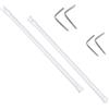 vetrine inrete Vetrineinrete® Bastone per Tenda da Finestra 2 Pezzi con Ganci a Vite Asta telescopica allungabile da 70 a 120 cm Bacchette Porte finestre G38