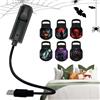 Qikam Proiettore Halloween Esterno | Proiettore LED Rotante a 360 Gradi USB per Halloween | Lampada per Camera da Letto Giardino Casa e Soffitto