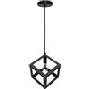 vetrine inrete Vetrineinrete® Lampadario da soffitto pendente a sospensione a forma di cubo 3d stile geometrico portalampada e27 (Nero)