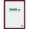 yd. Your Decoration - Cornice 35x50 cm - Vino Rosso Spazzato - Decorativa Parete in Legno con Vetro in acryl - Antiriflesso - 35x50 Cornice - Mura