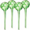 Relaxdays Sfere per Irrigazione, HxD: 30x9 cm, Set 4 Irrigatori Automatici per Piante e Fiori in Vacanza, Vetro, Verde