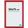 yd. Your Decoration - Cornice 50x75 cm - Rosso - Decorativa Parete in Legno con Vetro in acryl - Antiriflesso - 50x75 Cornice - Mura