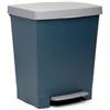 TATAY Pattumiera Cucina con Pedale Cubik 21L | Finitura Opaca | Interno ed Esterno | Per Sacchetti da 20L a 30L | Plastica Resistente Senza BPA | 33,5x30x39 cm, Blu
