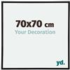 yd. yd Cornici per foto 70 x 70 cm - Cornice in plastica con vetro acrilico - Qualità eccellente - Nero opaco - Lastra in vetro resistente ai raggi UV - Antiriflesso - Annecy,