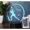 Optechvisual Idea regalo personalizzata, per soggiorno, camera da letto, cameretta dei bambini, decorazione come lampada da tavolo e luce notturna, regalo per tennista, 00000004