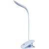Generic Lampada da scrivania a LED con clip, 3 livelli di luminosità, luce da studio attenta agli occhi, batteria ricaricabile 1500 mAh, design a morsetto per comodino, camera da letto, Plug & Charge
