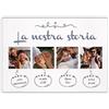 Maverton Stampa foto e scritta su tela personalizzata - poster da parete - quadro su tela moderno grande o piccolo - pensiero per coppia - per anniversario - la nostra storia - 50 x 70 cm
