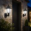 JOROBURO Lanterna Solare da Parete, 2 Pezzi, Lampada da Portico Esagonale Vintage, Luce Solare Decorativa per Esterni, Lampada da Parete con Sensore di Movimento, per Recinzione, Muro, Giardino, Portico,(#1)