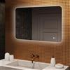 A ARTFORMA - Specchio Bagno con Illuminazione e Riscaldamento - Specchio con Luce - 100x70cm - Arrondi - con Interruttore Touch, Dimmerabile 10-100%, Temperatura Colore Regolabile
