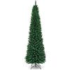 COSTWAY Albero di Natale Slim 150/180/210/240/270 cm, Albero di Natale Artificiale con 220/400/700/1000/1500 Rami e Base in Metallo, Decorazioni Natalizie per Casa e Negozio (240 CM)