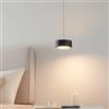 KOSILUM - Lampada a sospensione per faretto a LED, altezza regolabile, luce bianca calda, illuminazione per soggiorno, camera da letto, cucina, corridoio, 6 W, 736 lm, LED integrato, IP20