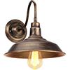 iDEGU Applique da parete Vintage Industriale, 26 cm Lampada da Parete Interni E27 Lampada per Sala da Pranzo, Cucina, Ingresso, Veranda (Bronzo Ruggine)