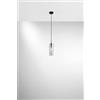 luce ambiente design Sospensione MAGIC in metallo nero con diffusore in vetro fumè