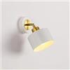 KXKLGWHN Lampada da parete in metallo stile semplice, applique da parete con paralume creativo a forma di tromba, applique da parete ad angolo regolabile con bilanciere, lampade da parete a soffitto c