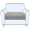 SHUOJIA Copriseduta Divano, Fodera Per Cuscino Indipendente, Antiscivolo Copriseduta Divano Elasticizzato Copri Cuscini Divano 1/2/3/4,Protezione Del Cuscino Sedile Del Divano (Light Grey,Large-1-Seater)
