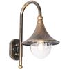 Qazqa daphne - Appliques Classico - 1 luce - L 25.5 cm - Oro/Ottone - Design I Rustico - Illuminazione esterna