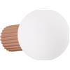 SOLLUX lighting Lampada da Parete Interno - Applique da Parete in Alluminio e Vetro -1 Paralume - Lampadina LED - Moka Halo